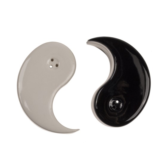 Σετ Δοχεία Αλατοπίπερο Ying Yang Λευκό/Μαύρο Κεραμικό 6x6x7cm 2Τμχ Σετ Δοχεία Αλατοπίπερο Ying Yang Λευκό/Μαύρο Κεραμικό 6x6x7cm 2Τμχ