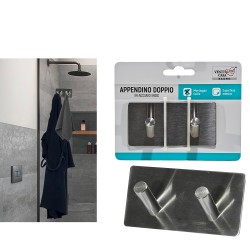 Κρεμάστρα 2 Θέσεων Ανοξείδωτο Ατσάλι 9x3.1x4.5cm