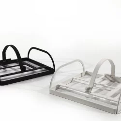 Θήκη Πετσέτας Κουζίνας Μέταλλο 18x18.5x8cm Σε 2 Χρώματα