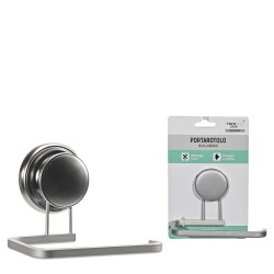 Θήκη Χαρτιού Με Βεντούζα Σατινέ Γκρι Αλουμίνιο 14x9x11cm