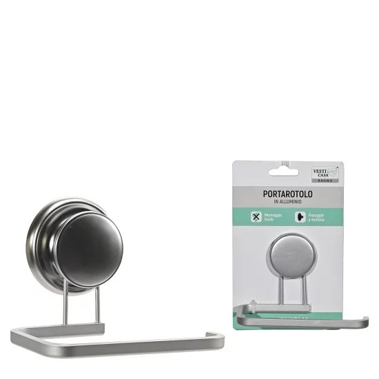 Θήκη Χαρτιού Με Βεντούζα Σατινέ Γκρι Αλουμίνιο 14x9x11cm