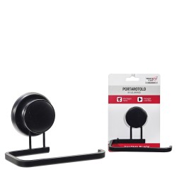 Θήκη Χαρτιού Με Βεντούζα Σατινέ Μαύρο Αλουμίνιο 14x9x11cm