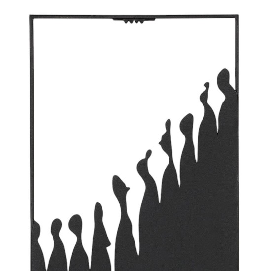 Ανάγλυφο τοίχου Μεταλλικό Μαύρο 26X2X70Cm 26X2X70Cm