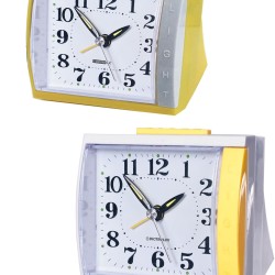 Ρολόι Επιτραπέζιο Με Ξυπνητήρι Πλαστικό 8x8cm Σε 2 Χρώματα