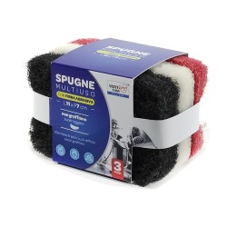 Σφουγγάρι Πολλαπλών Χρήσεων Σε 3 Χρώματα 11x7cm Σετ 3Τμχ