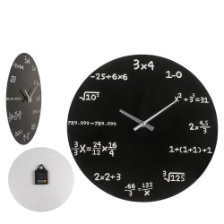 Ρολόι Τοίχου Με Μαθηματικές Εξισώσεις Μαύρο Φ35cm