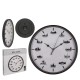 Ρολόι Τοίχου Skylines Λευκό/Μαύρο Πλαστικό Φ30cm