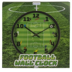 Ρολόι Τοίχου Ποδόσφαιρο Πράσινο Πλαστικό Φ30cm
