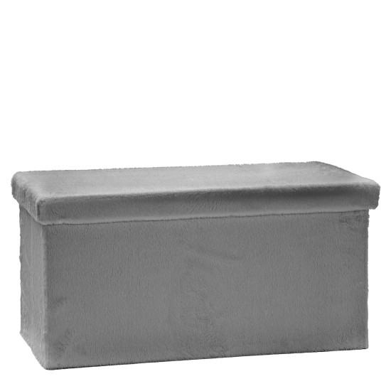 Πουφ Αναδιπλούμενο Γκρι Velure 76x38cm
