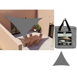 Πανί Σκίασης Κήπου Τριγωνικό Γκρι 200gsm Polyester 3x3x3m Πανί Σκίασης Κήπου Τριγωνικό Γκρι 200gsm Polyester 3x3x3m