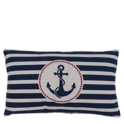 Διακοσμητικό Μαξιλάρι Άγκυρα Με Φερμουάρ Μπλε/Λευκό 64% Polyester/19% Βαμβάκι/17% Βισκόζη 30x50cm 1Τμχ