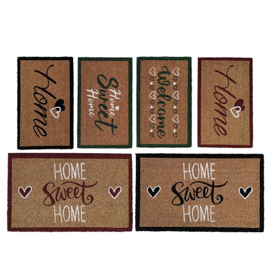 Πατάκι Εισόδου 'Home Sweet Home' Καφέ 45x75x1.5cm Σε 6 Σχέδια Πατάκι Εισόδου 'Home Sweet Home' Καφέ 45x75x1.5cm Σε 6 Σχέδια
