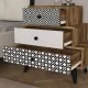 Κομοδίνο LIDYA Σκούρο Καφέ Με Σχέδιο 60x30x57cm Κομοδίνο LIDYA Σκούρο Καφέ Με Σχέδιο 60x30x57cm