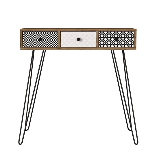 Κονσόλα LIDYA Καφέ Με Σχέδιο 90x35x91cm Κονσόλα LIDYA Καφέ Με Σχέδιο 90x35x91cm
