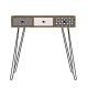 Κονσόλα LIDYA Καφέ Με Σχέδιο 90x35x91cm Κονσόλα LIDYA Καφέ Με Σχέδιο 90x35x91cm