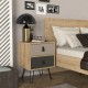 Κομοδίνο TILOS Φυσικό/Ανθρακί/Ανοιχτό Καφέ 45x39x60cm Κομοδίνο TILOS Φυσικό/Ανθρακί/Ανοιχτό Καφέ 45x39x60cm
