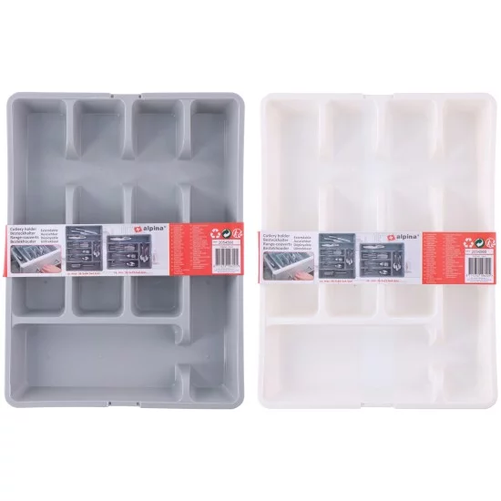 Θήκη Μαχαιροπίρουνων Επεκτάσιμη Λευκό/Γκρι ALPINA