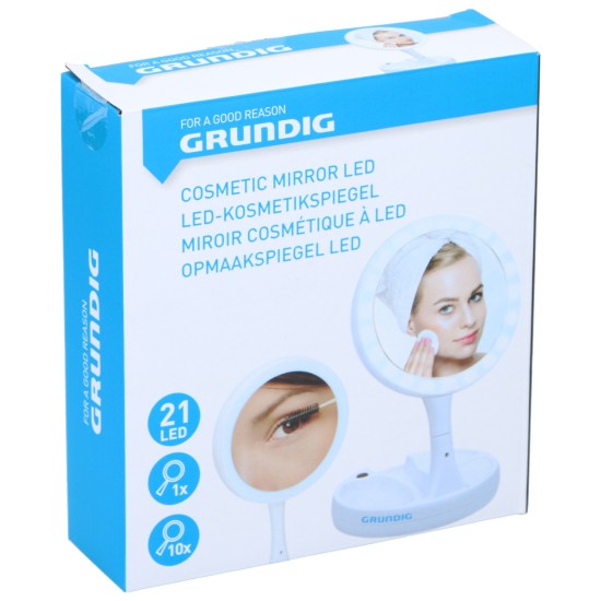 Καθρέφτης Καλλυντικών 21 LED Αναδιπλούμενος GRUNDIG Καθρέφτης Καλλυντικών 21 LED Αναδιπλούμενος GRUNDIG