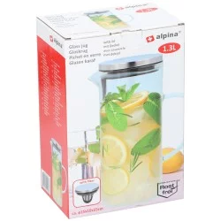 Κανάτα Γυάλινη με Καπάκι 1.3L ALPINA