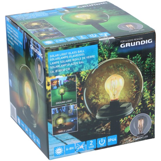 Φανάρι Κήπου LED Μπάλα 2 Σε 1 IP44 Φ18x33cm GRUNDIG