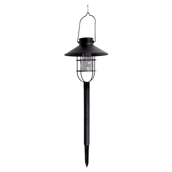 Φανάρι Κήπου LED Ηλιακό Μαύρο 21.8x21.8x64cm GRUNDIG