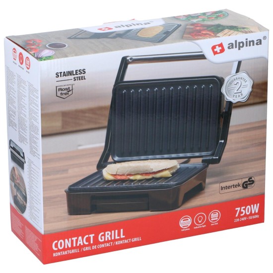 Συσκευή Panini 750W ALPINA Συσκευή Panini 750W ALPINA