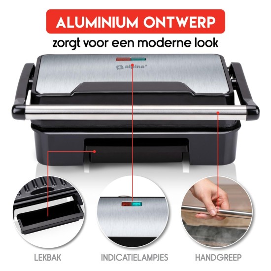 Συσκευή Panini 750W ALPINA Συσκευή Panini 750W ALPINA