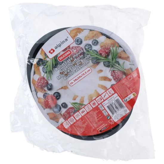 Φόρμα Κέικ Bundt Σιλικόνη 24x24x10.5cm ALPINA Σε 2 Χρώματα Φόρμα Κέικ Bundt Σιλικόνη 24x24x10.5cm ALPINA Σε 2 Χρώματα
