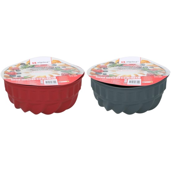 Φόρμα Κέικ Bundt Σιλικόνη 24x24x10.5cm ALPINA Σε 2 Χρώματα Φόρμα Κέικ Bundt Σιλικόνη 24x24x10.5cm ALPINA Σε 2 Χρώματα