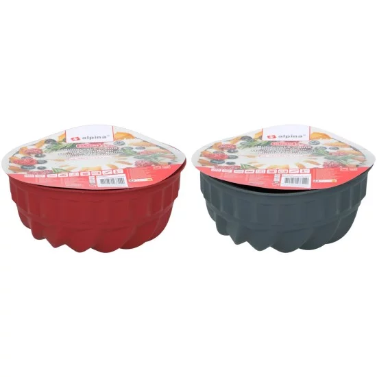 Φόρμα Κέικ Bundt Σιλικόνη 24x24x10.5cm ALPINA Σε 2 Χρώματα Φόρμα Κέικ Bundt Σιλικόνη 24x24x10.5cm ALPINA Σε 2 Χρώματα