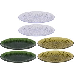 Πιάτα Διάφανα/Πράσινα/Χρυσά 20cm 2Τμχ ALPINA Πιάτα Διάφανα/Πράσινα/Χρυσά 20cm 2Τμχ ALPINA