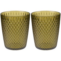 Ποτήρια 350ml Διάφανα/Πράσινα/Χρυσά 2Τμχ ALPINA