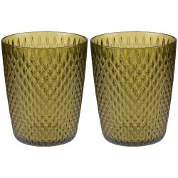 Ποτήρια 350ml Διάφανα/Πράσινα/Χρυσά 2Τμχ ALPINA