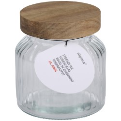 Βάζο Αποθήκευσης 700ml με Καπάκι Ξύλινο ALPINA