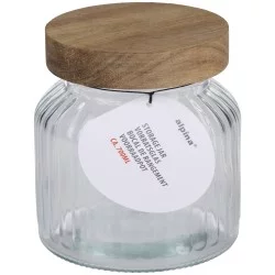 Βάζο Αποθήκευσης 700ml με Καπάκι Ξύλινο ALPINA