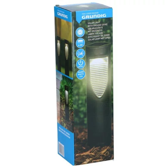 Φανάρι Κήπου LED Θερμό Φως Ηλιακό Μαύρο GRUNDIG Φανάρι Κήπου LED Θερμό Φως Ηλιακό Μαύρο GRUNDIG