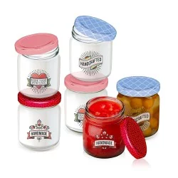 Βάζα με Βιδωτό Καπάκι 200ml 6Τμχ 6 Σχέδια ALPINA