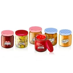 Βάζα με Βιδωτό Καπάκι 200ml 6Τμχ 6 Σχέδια ALPINA