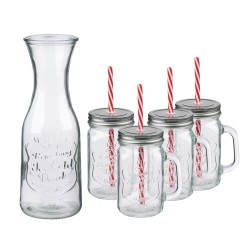 Σετ Καράφα 1L και Ποτήρια 420ml 4Τμχ ALPINA Σετ Καράφα 1L και Ποτήρια 420ml 4Τμχ ALPINA