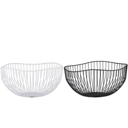 Καλάθι Φρούτων Μέταλλο Φ26x12.5cm Σε 2 Χρώματα ALPINA