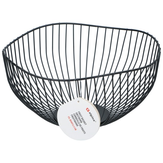 Καλάθι Φρούτων Μέταλλο Φ26x12.5cm Σε 2 Χρώματα ALPINA Καλάθι Φρούτων Μέταλλο Φ26x12.5cm Σε 2 Χρώματα ALPINA
