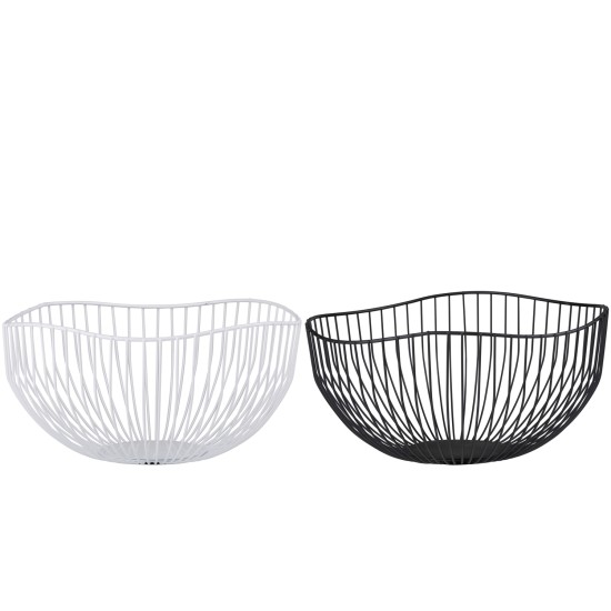 Καλάθι Φρούτων Μέταλλο Φ26x12.5cm Σε 2 Χρώματα ALPINA Καλάθι Φρούτων Μέταλλο Φ26x12.5cm Σε 2 Χρώματα ALPINA