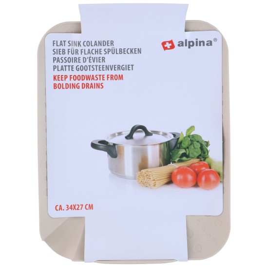 Σουρωτήρι Νεροχύτη 34x27cm Σε 4 Χρώματα ALPINA Σουρωτήρι Νεροχύτη 34x27cm Σε 4 Χρώματα ALPINA