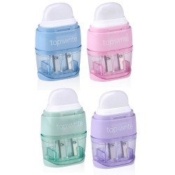 Γόμα και Ξύστρα Σε 4 Χρώματα TOPWRITE