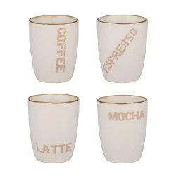 Κούπες 320ml Λευκό/Ροζ Σε 4 Σχέδια