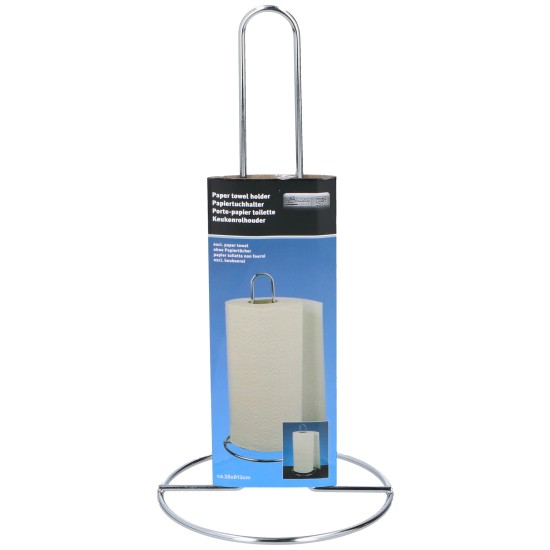 Βάση Χαρτιού Κουζίνας Ασημί Μέταλλο Φ13x28cm Βάση Χαρτιού Κουζίνας Ασημί Μέταλλο Φ13x28cm