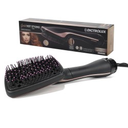 Βούρτσα Μαλλιών Με Αέρα Ηλεκτρική 3 Επίπεδα Θερμότητας Μαύρο 1000W