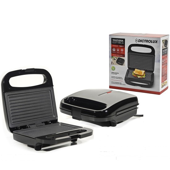 Τοστιέρα Dictrolux 750W Μαύρο 22.2x22x8.8cm