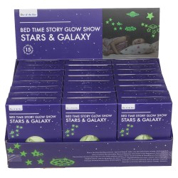 Αυτοκόλλητα Τοίχου Που Φωσφορίζουν Αστέρια Και Πλανήτες Σετ 15Τμχ Σε 3 Σχέδια