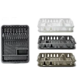 Στεγνωτήριο Πιάτων λευκό/γκρι/μπεζ πλαστικό 43x32x8cm Σε 3 Χρώματα